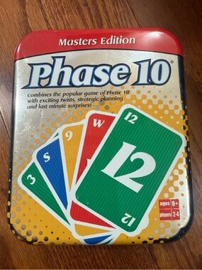 Phase 10 Masters Edition Card Game Tin | Complete Set | Travel Size